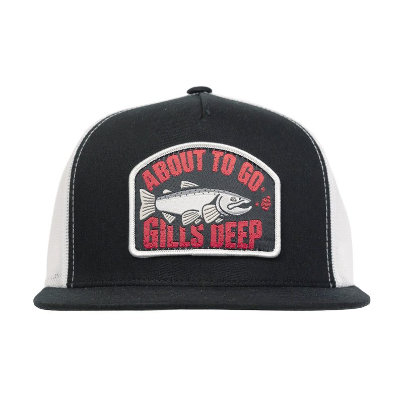 Load image into Gallery viewer, Gills Deep Flat Bill Trucker Hat

