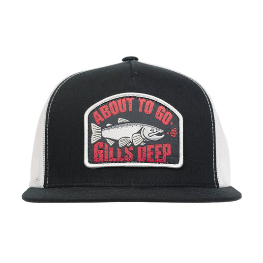 Gills Deep Flat Bill Trucker Hat