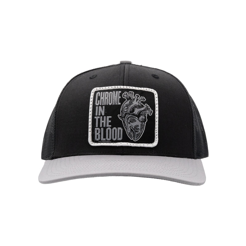 Load image into Gallery viewer, Chrome In The Blood Trucker Hat
