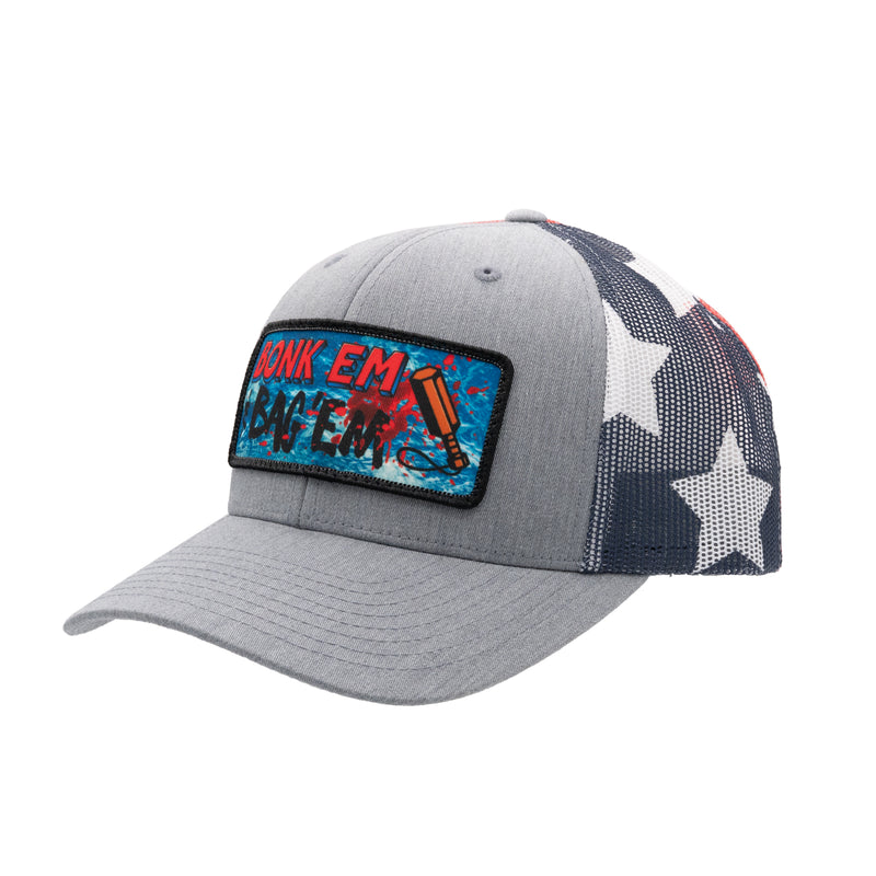 Load image into Gallery viewer, Bonk Em &amp; Bag Em Flag Trucker Hat

