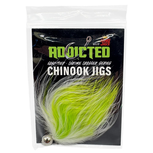 Chrome Crasher Salmon Jig - Electrified - Nickel Head