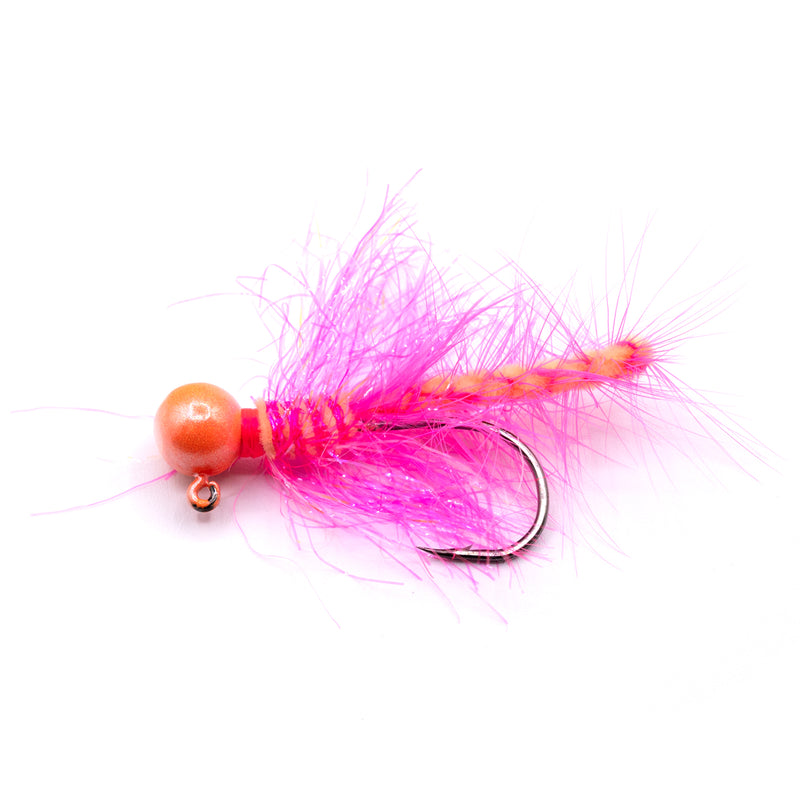 Load image into Gallery viewer, Peach/Pink Winter Strike Series Steelhead Jigs
