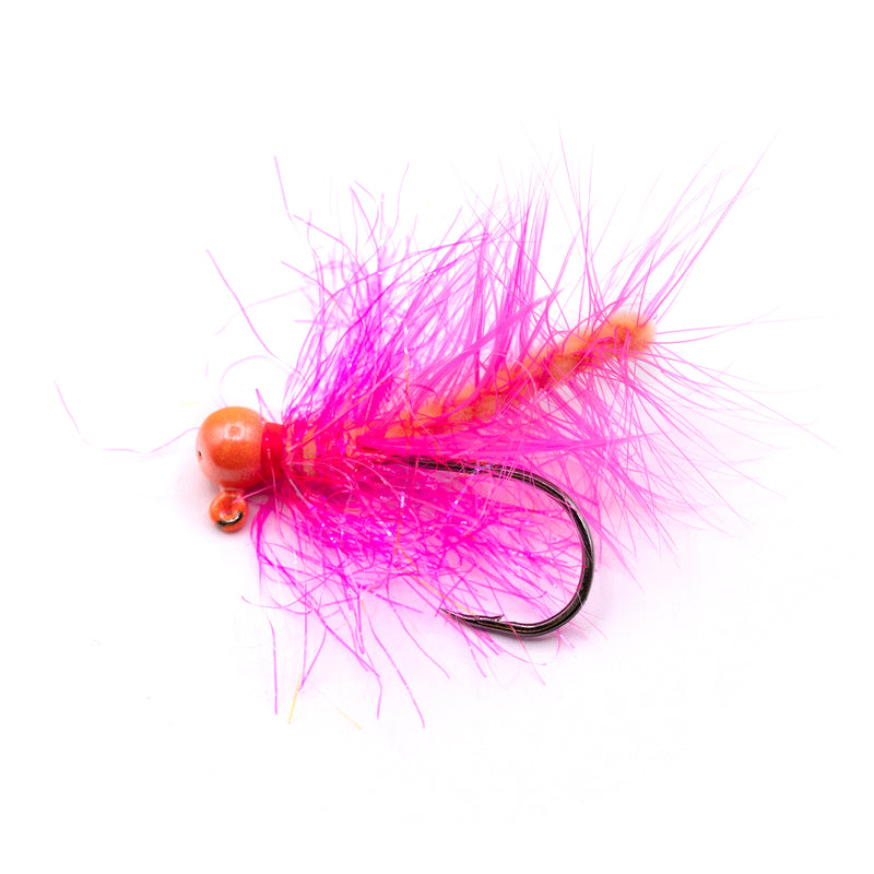 Load image into Gallery viewer, Peach/Pink Winter Strike Series Steelhead Jigs

