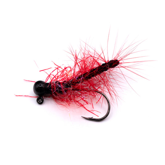 Black/Red Winter Strike Series Steelhead Jigs