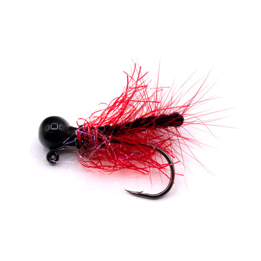 Black/Red Winter Strike Series Steelhead Jigs