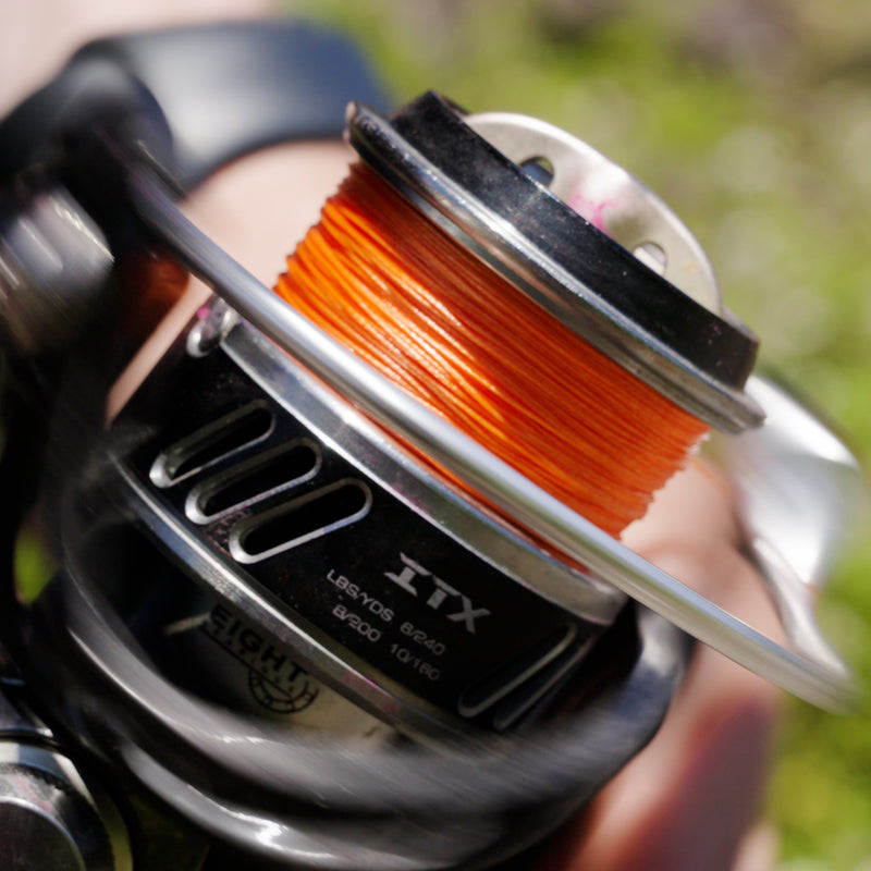 Load image into Gallery viewer, Enforcer 8X Braided Fishing Line - Nuclear Orange - 2,500 Yard Spool
