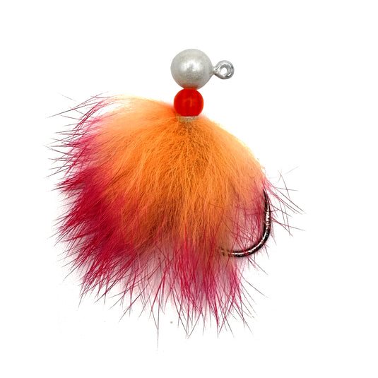 Rabbit Reaper Hand-Tied Jig - Pearl/Orange/Pink