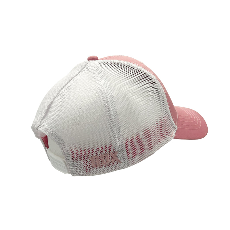 Load image into Gallery viewer, Women's Buoy 10 Rosewater Ponytail Trucker Hat
