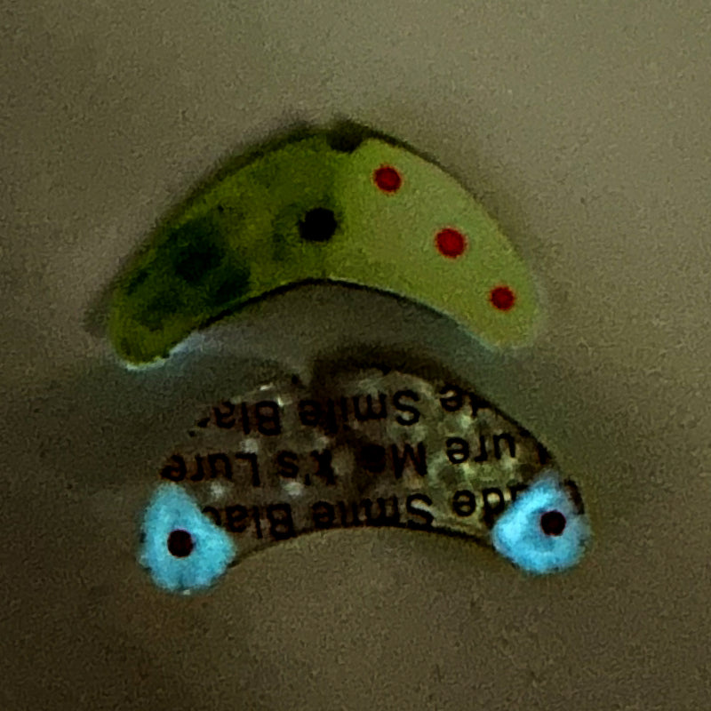 Load image into Gallery viewer, Hook Me Up Lures × Mack's Lure Smile Blade "Fired Up" Limited Edition - 2 pack

