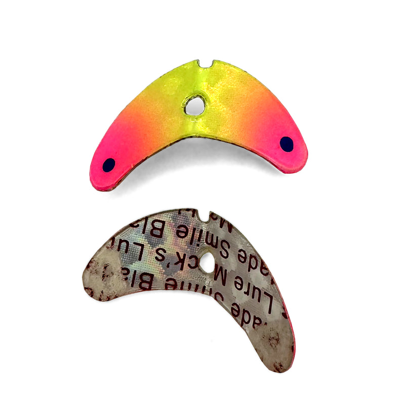 Load image into Gallery viewer, Hook Me Up Lures × Mack's Lure Smile Blade "Locked In" Limited Edition - 2 pack
