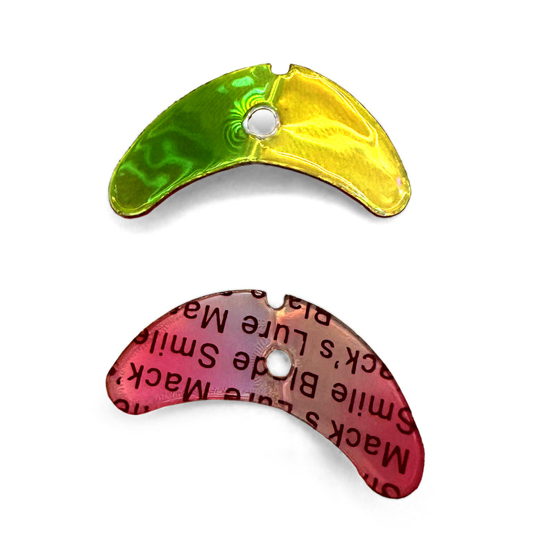 Load image into Gallery viewer, Hook Me Up Lures × Mack's Lure Smile Blade "Drop Point" Limited Edition - 2 pack
