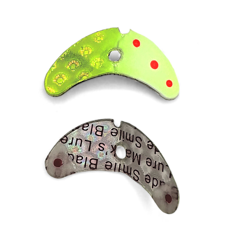 Load image into Gallery viewer, Hook Me Up Lures × Mack's Lure Smile Blade "Fired Up" Limited Edition - 2 pack
