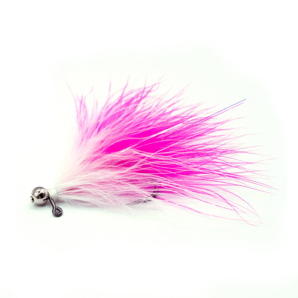 Chrome Crasher Fall Salmon Jig - Pink Lady - Nickel Head