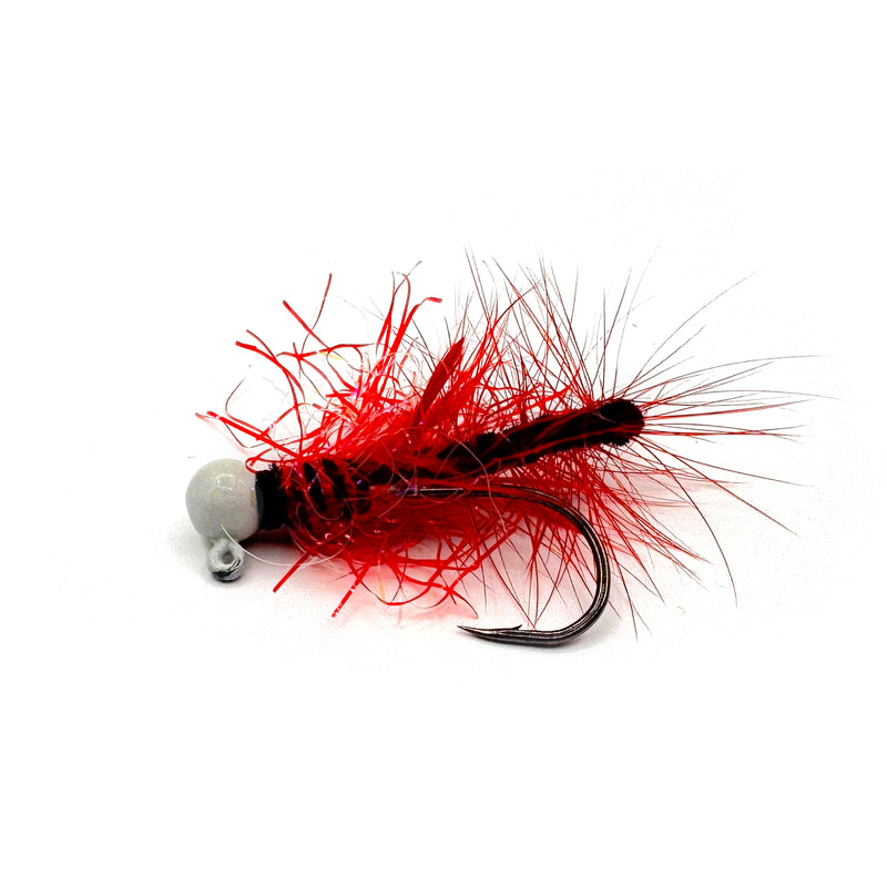 Load image into Gallery viewer, White/Black Winter Strike Series Steelhead Jigs
