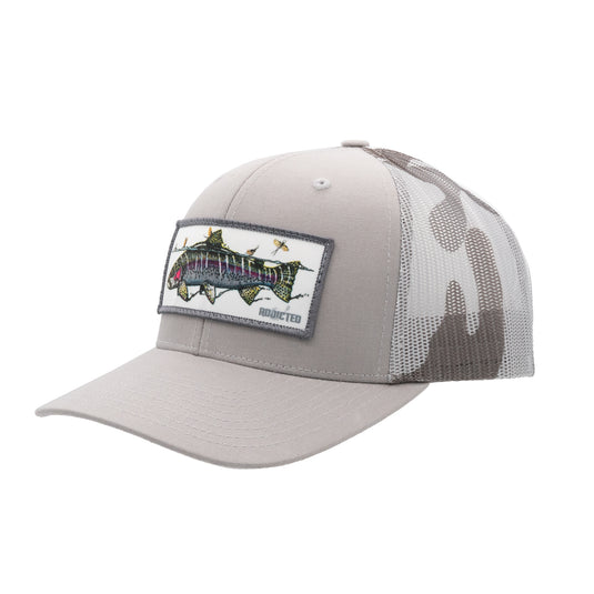 River Rainbow Snow Camo Trucker Hat