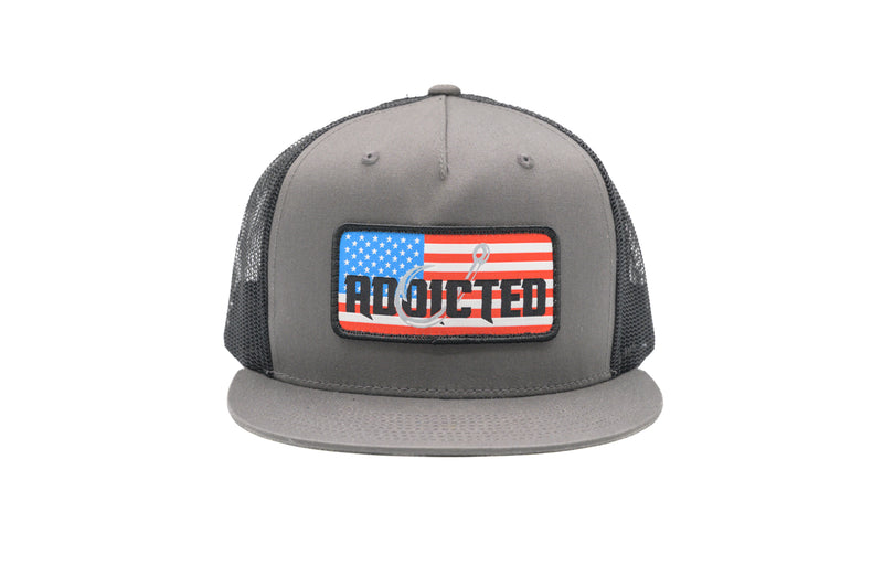 Load image into Gallery viewer, Flag Flatbill Trucker
