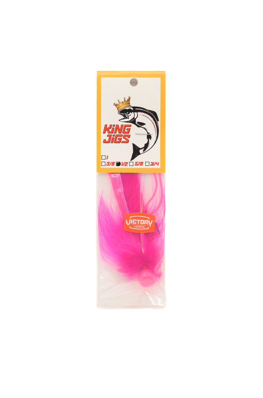 Pink Python Twitching Jig by King Jigs