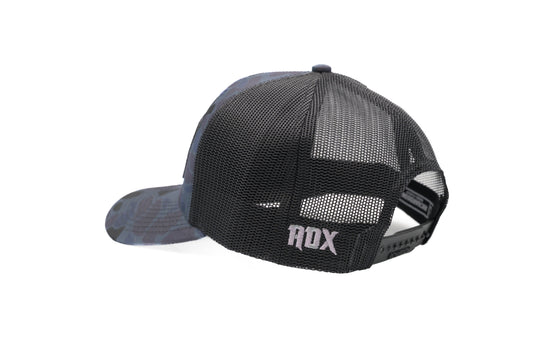 Blue Camo Fish Mountain Trucker
