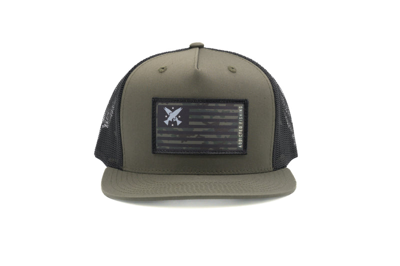 Load image into Gallery viewer, Hooked Up Flatbill Trucker Hat
