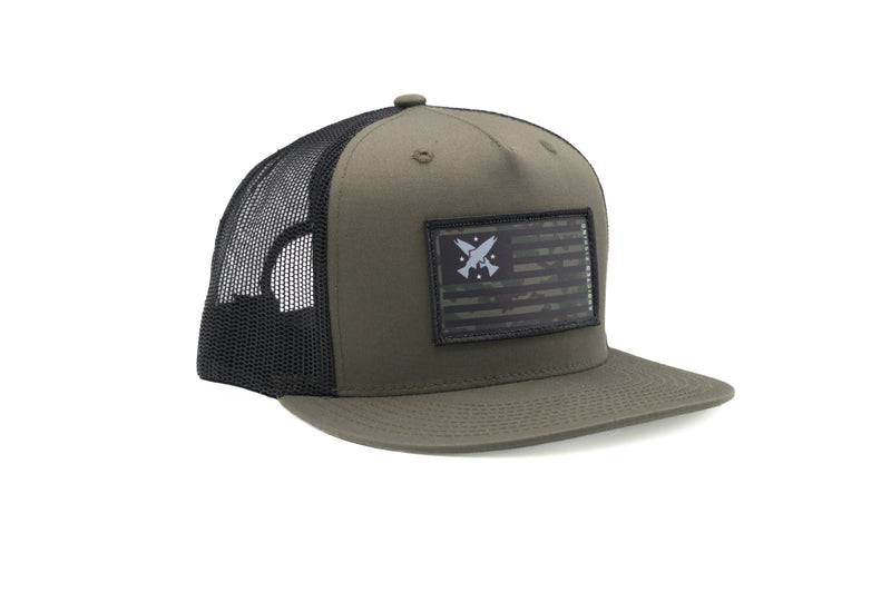 Load image into Gallery viewer, Hooked Up Flatbill Trucker Hat
