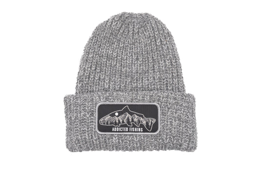 🎁 Chunky Fish Mountain Heather Gray Beanie (100% off)