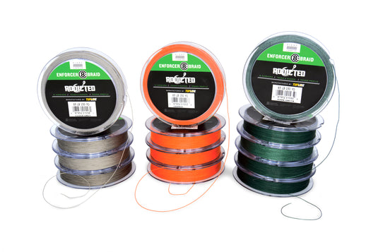 addicted fishing braided line Enforcer Dark Green 150 Yd Spool