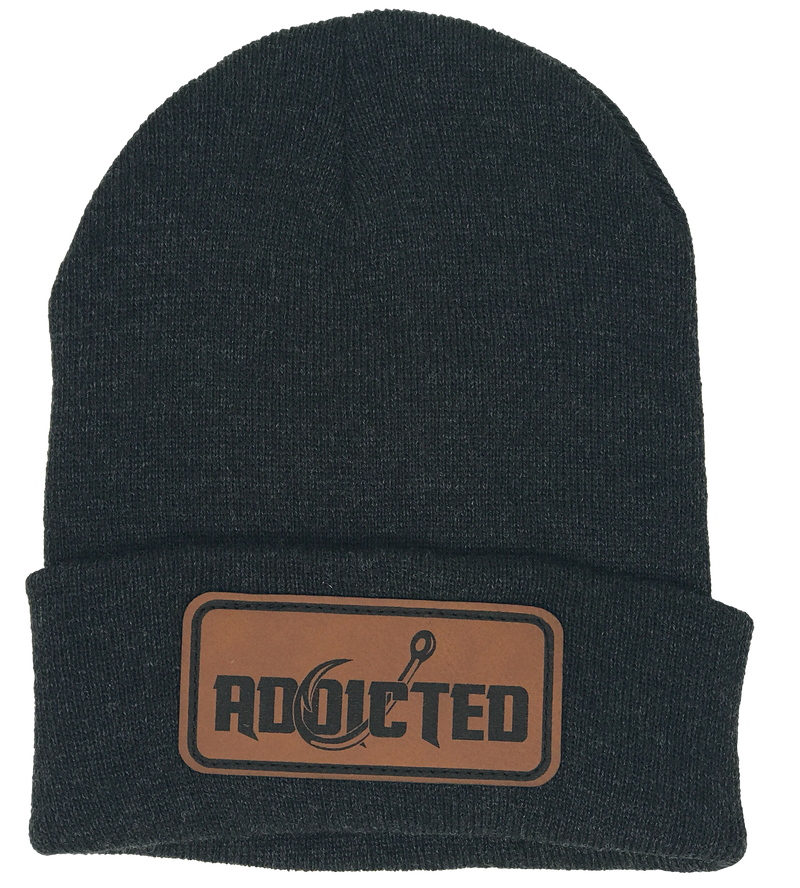 Load image into Gallery viewer, Addicted Classic Leather Patch Beanie
