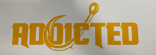 Addicted 10" Decal (CUSTOM COLOR)