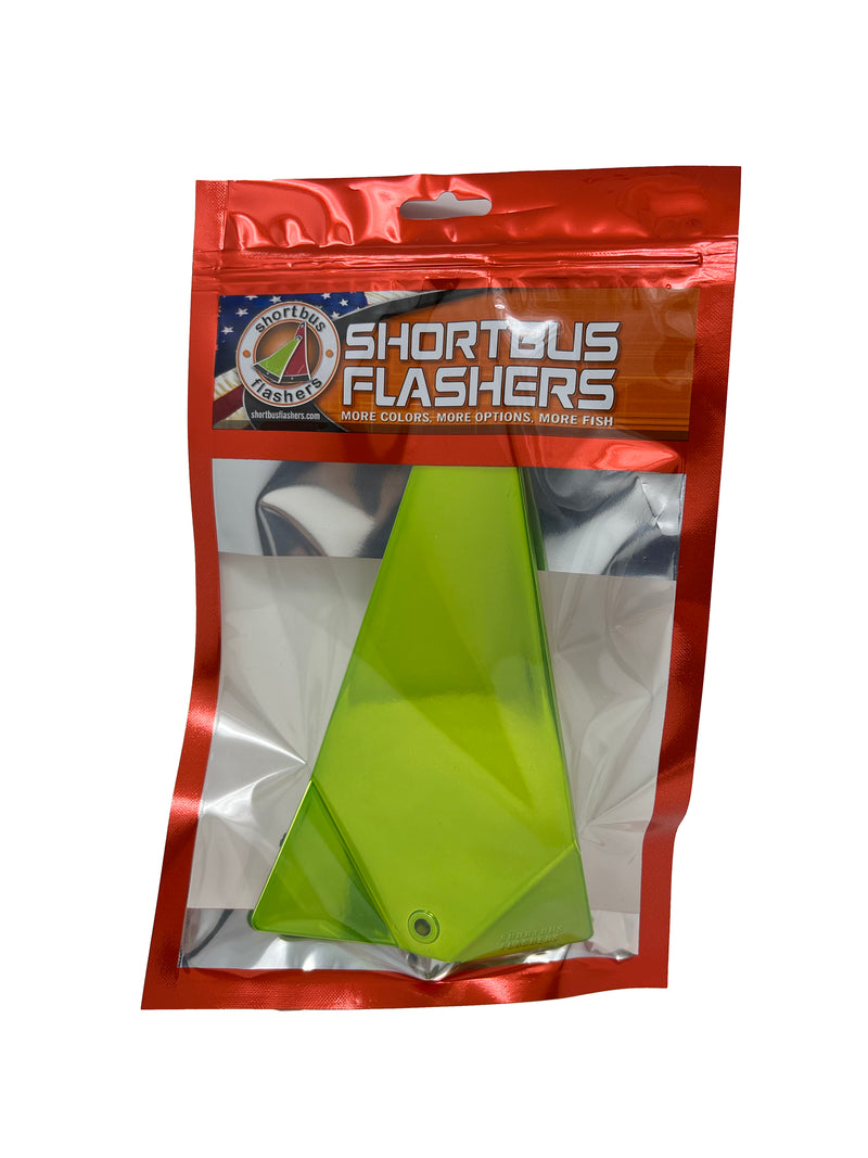 Load image into Gallery viewer, Candy Triangle Chartreuse Mirror Flasher
