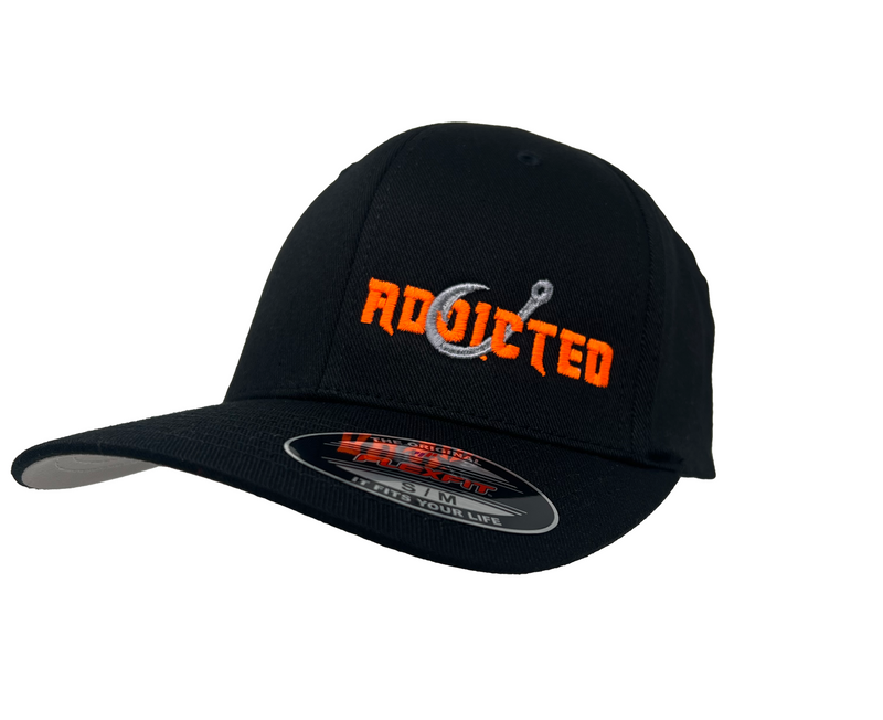 Load image into Gallery viewer, Addicted Black/Orange Flexfit
