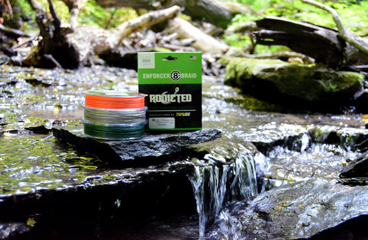 addicted fishing braided line Enforcer 8X - Nuclear Orange catering to many applications Tuf Line ADX Enforcer 8X