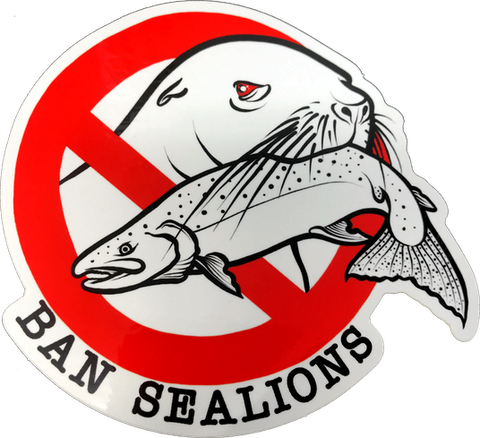 Ban Sea Lions Sticker