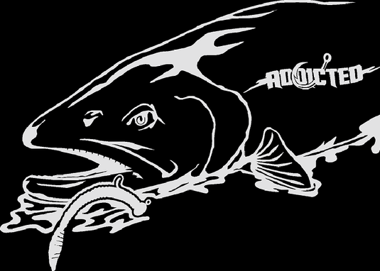 Steelhead Worm Decal White