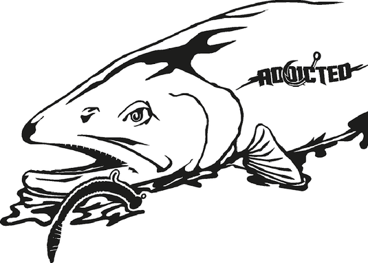 Steelhead Worm Decal Black