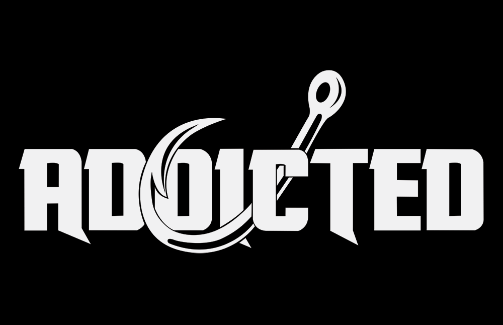 LARGE Addicted Decal (White) – Addicted Fishing