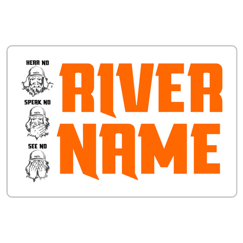 Hear No River Names Sticker